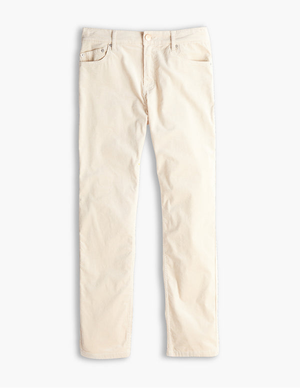 best men's stretch corduroy pants off white