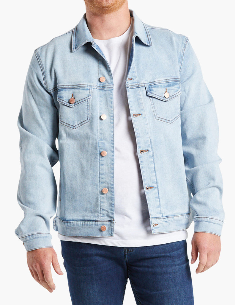Cozy-Lined Non-Stretch Jean Jacket