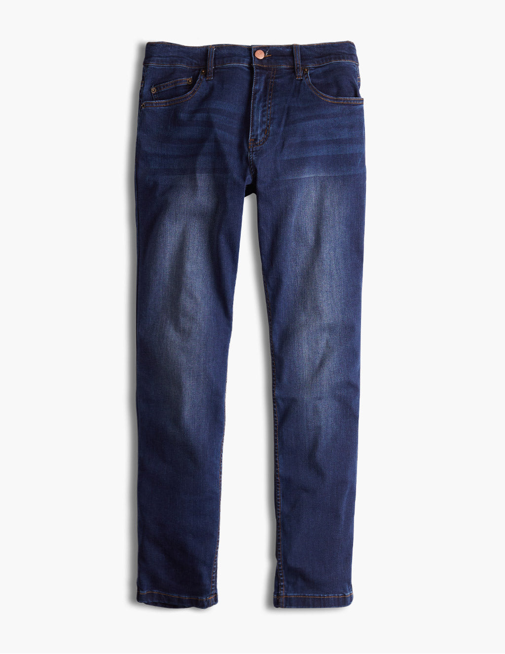 men's stretch jeans gold stitching