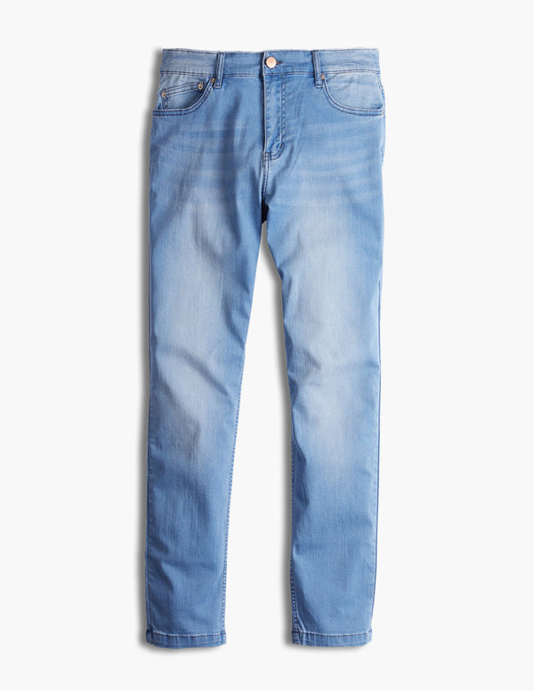 men's stretch summer jeans light blue