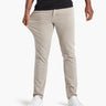 Khaki jeans designed for comfort and flexibility, ideal for athletic builds