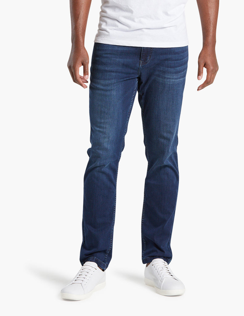 most comfortable men's stretch blue jeans