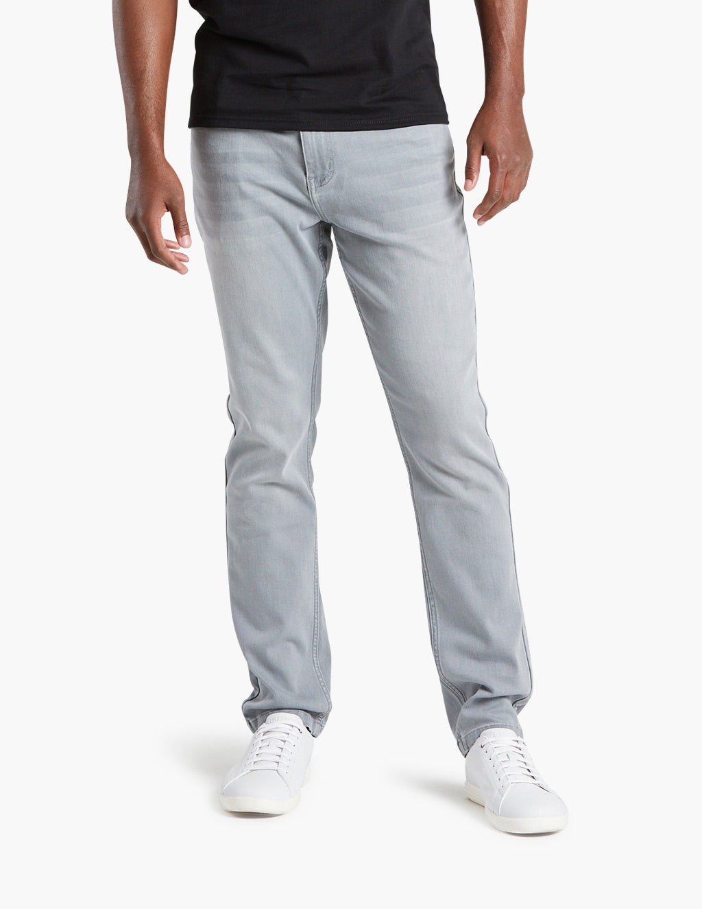 stretch summer jeans for men light gray