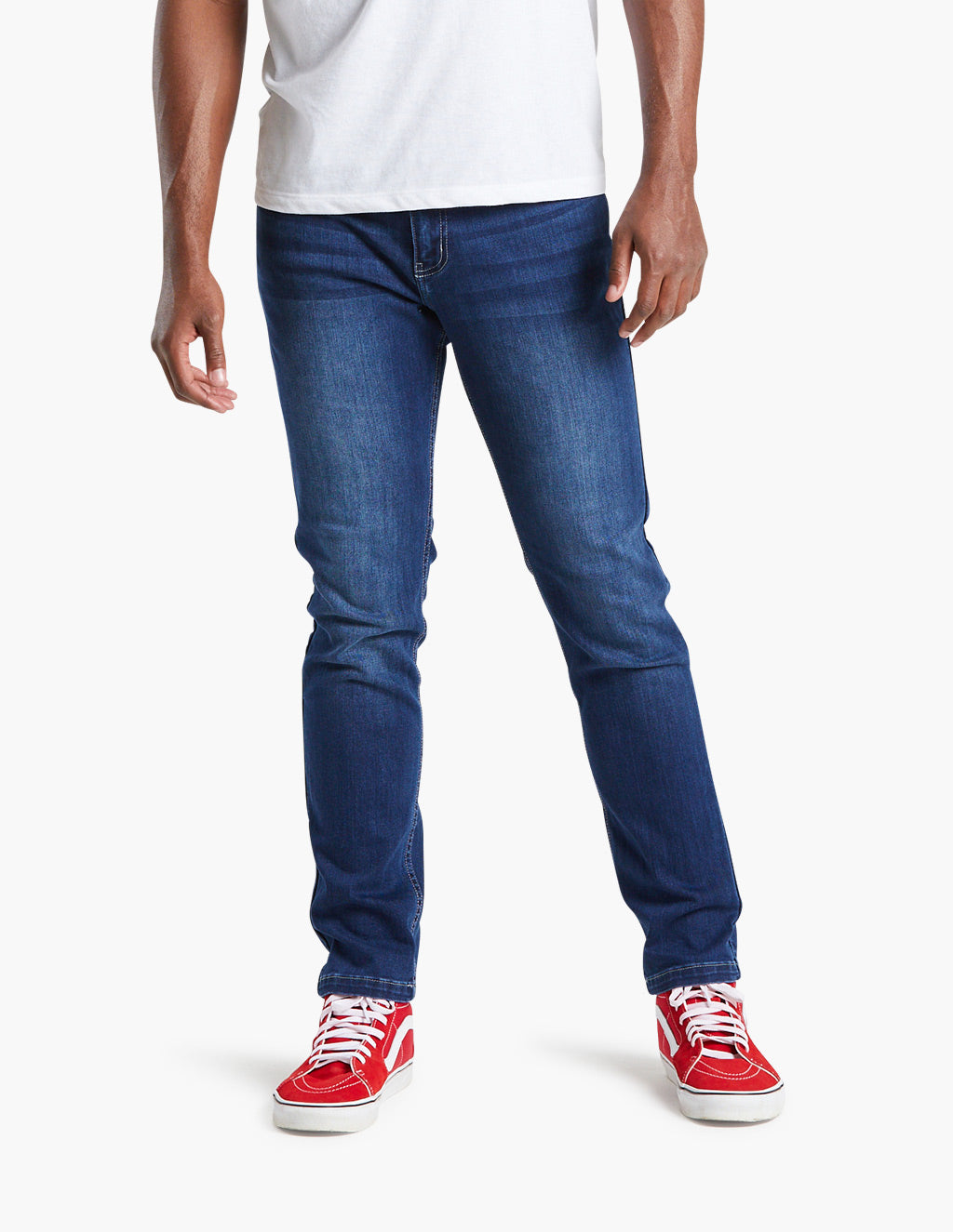most comfortable men's stretch jeans blue