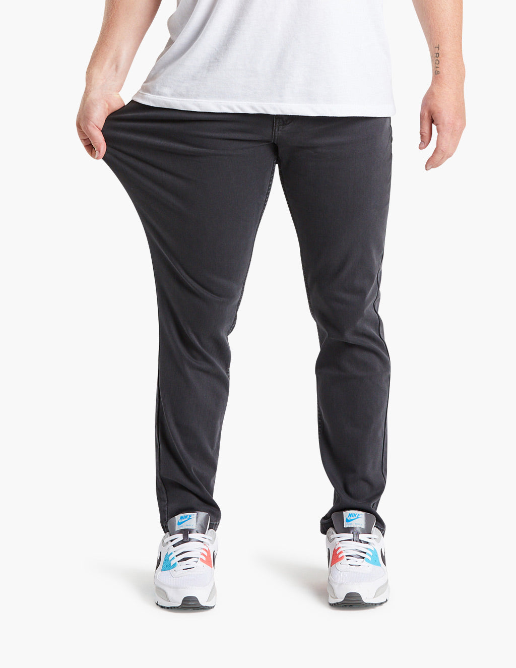 men's stretch jeans dark gray