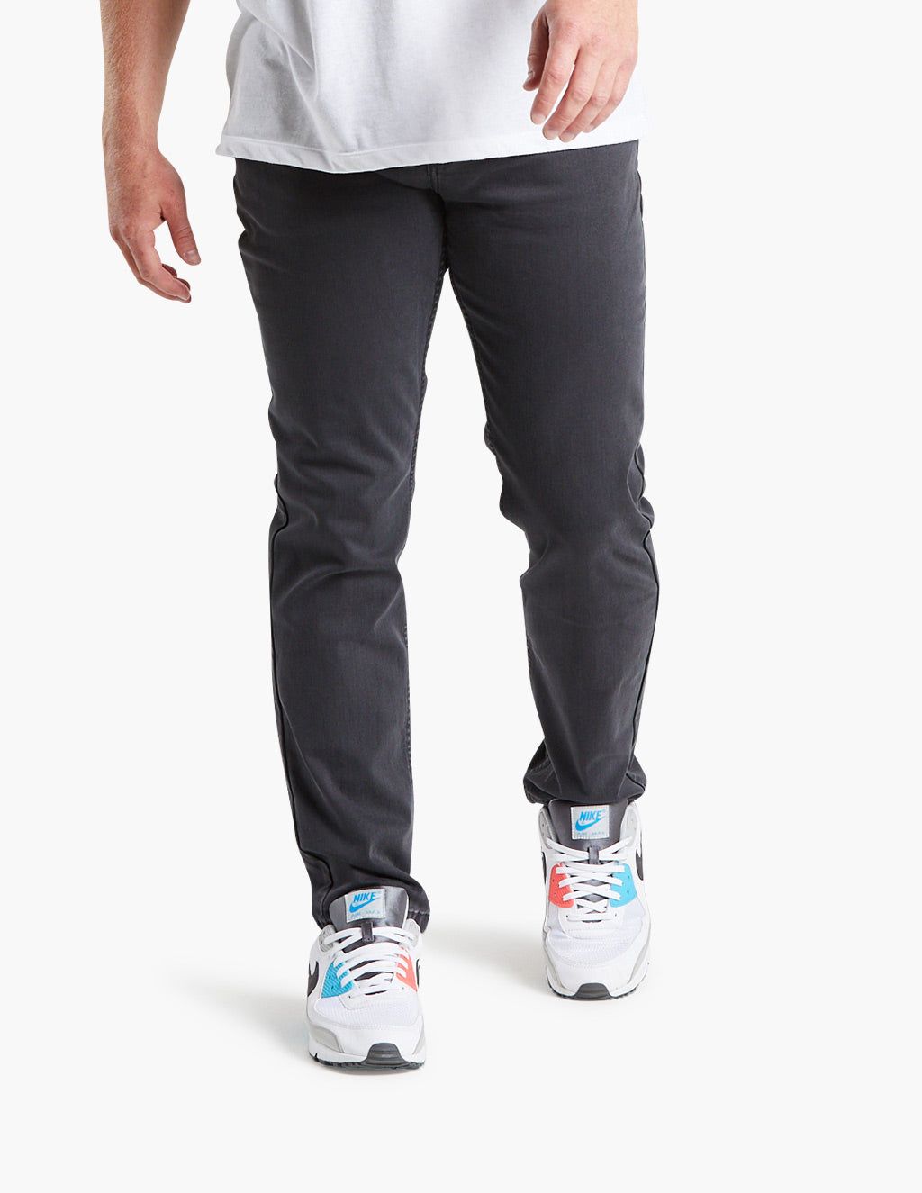 men's stretch jeans dark gray