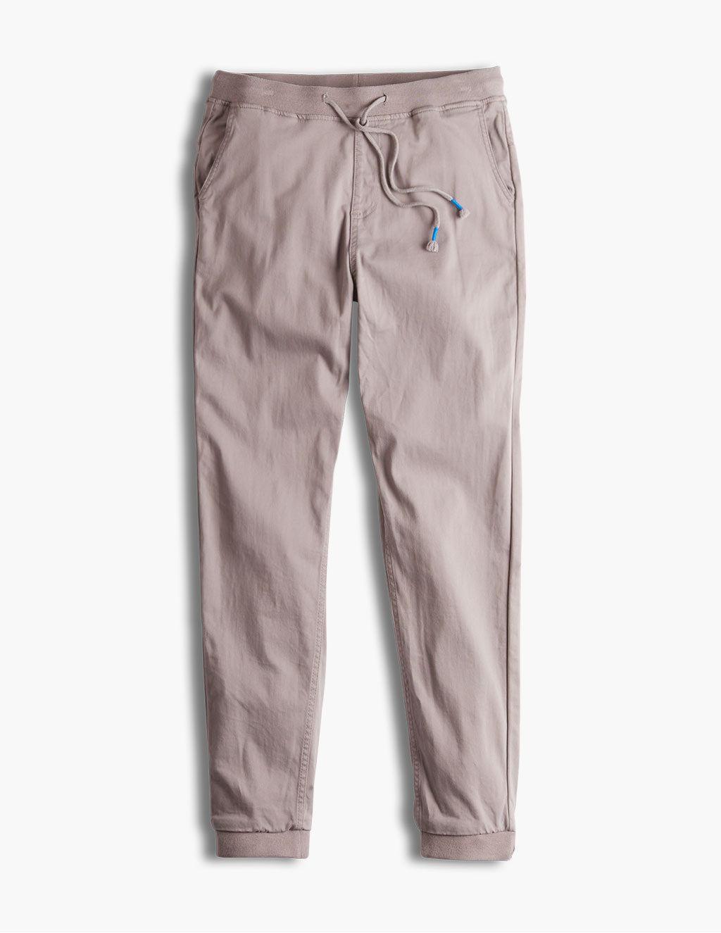 Gray joggers with drawstring, suitable for travel