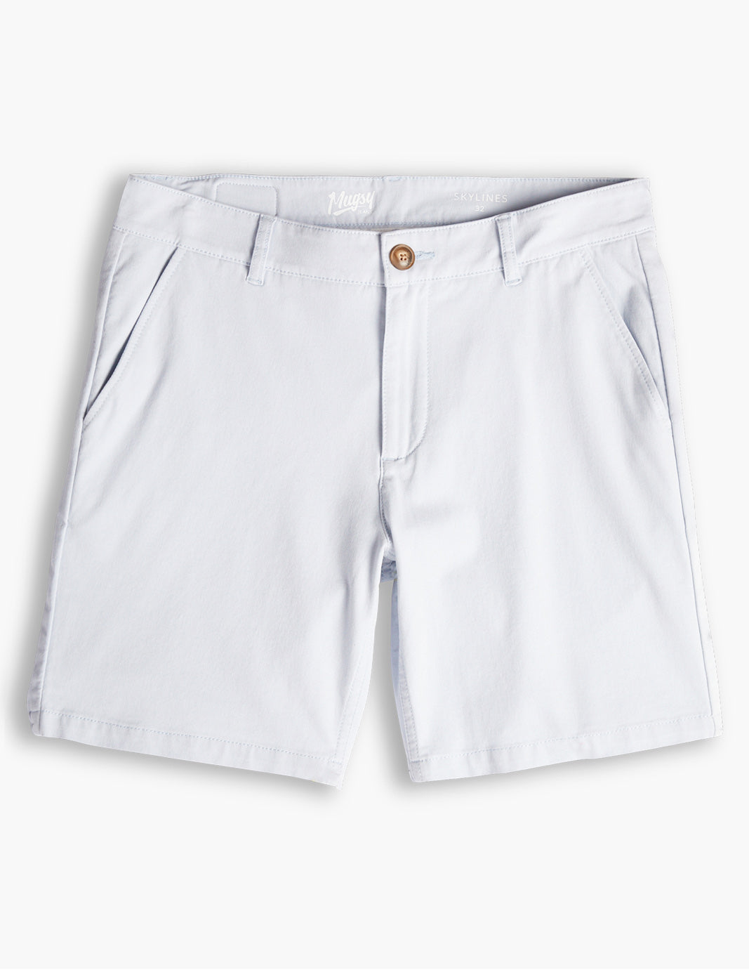 best summer shorts for athletic men with stretch light blue