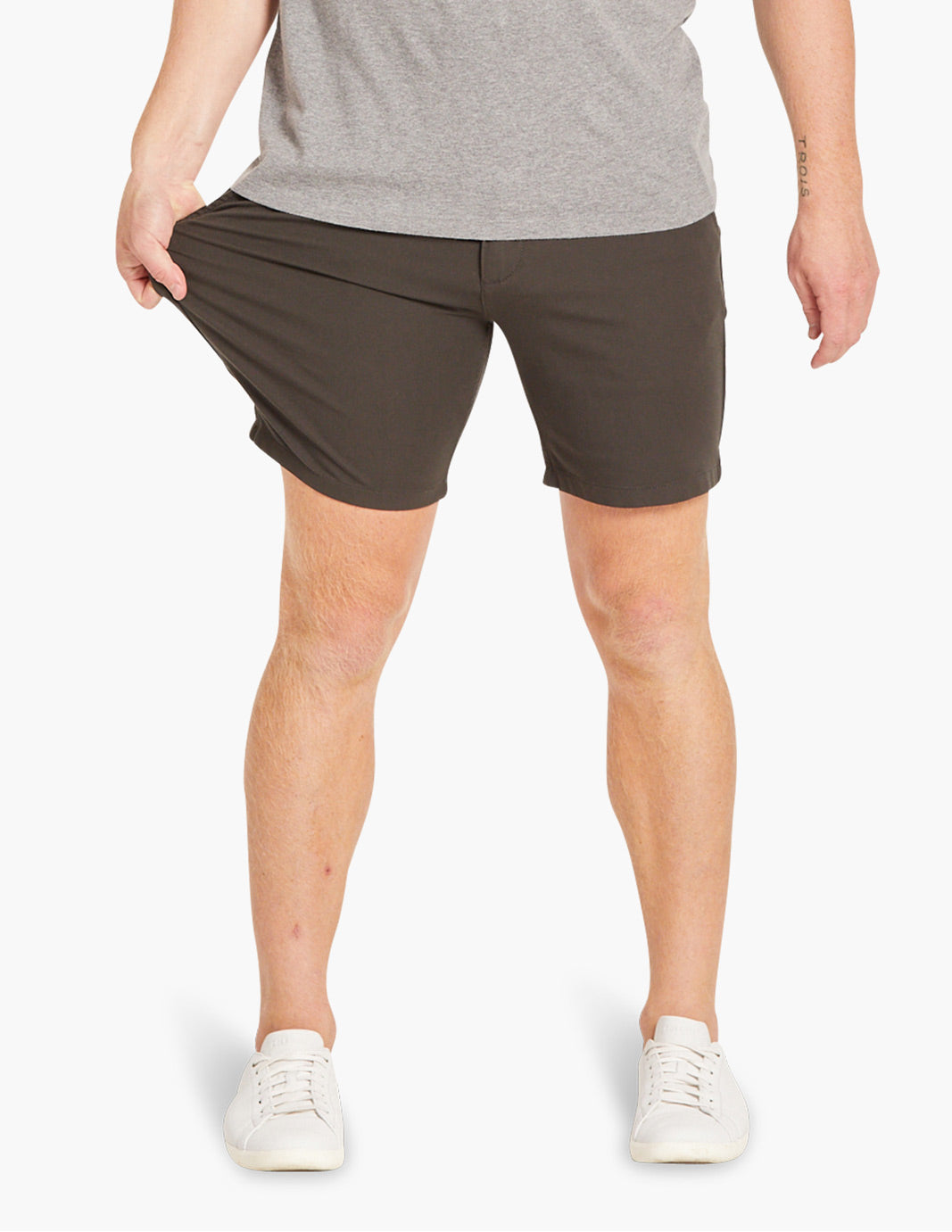 Brooks Charcoal Men's Chino Shorts - Comfortable Shorts by Mugsy