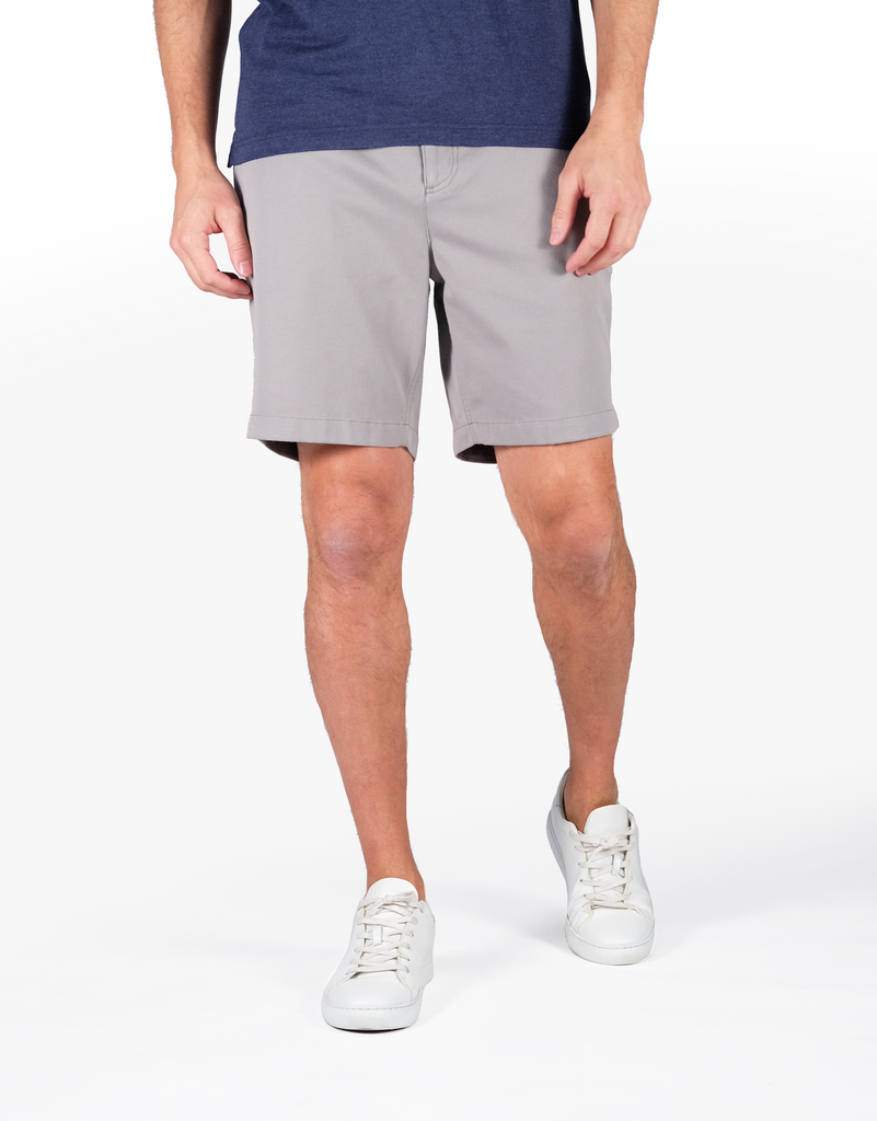 best men's travel abc shorts stretch gray
