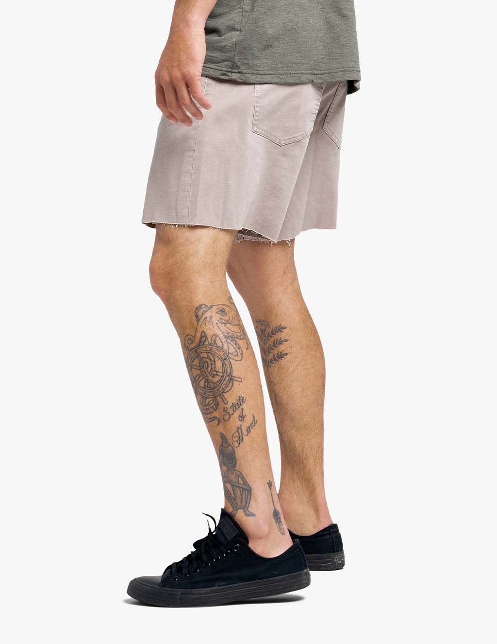 Men's Tan Jorts Comfortable Jean Shorts by Mugsy