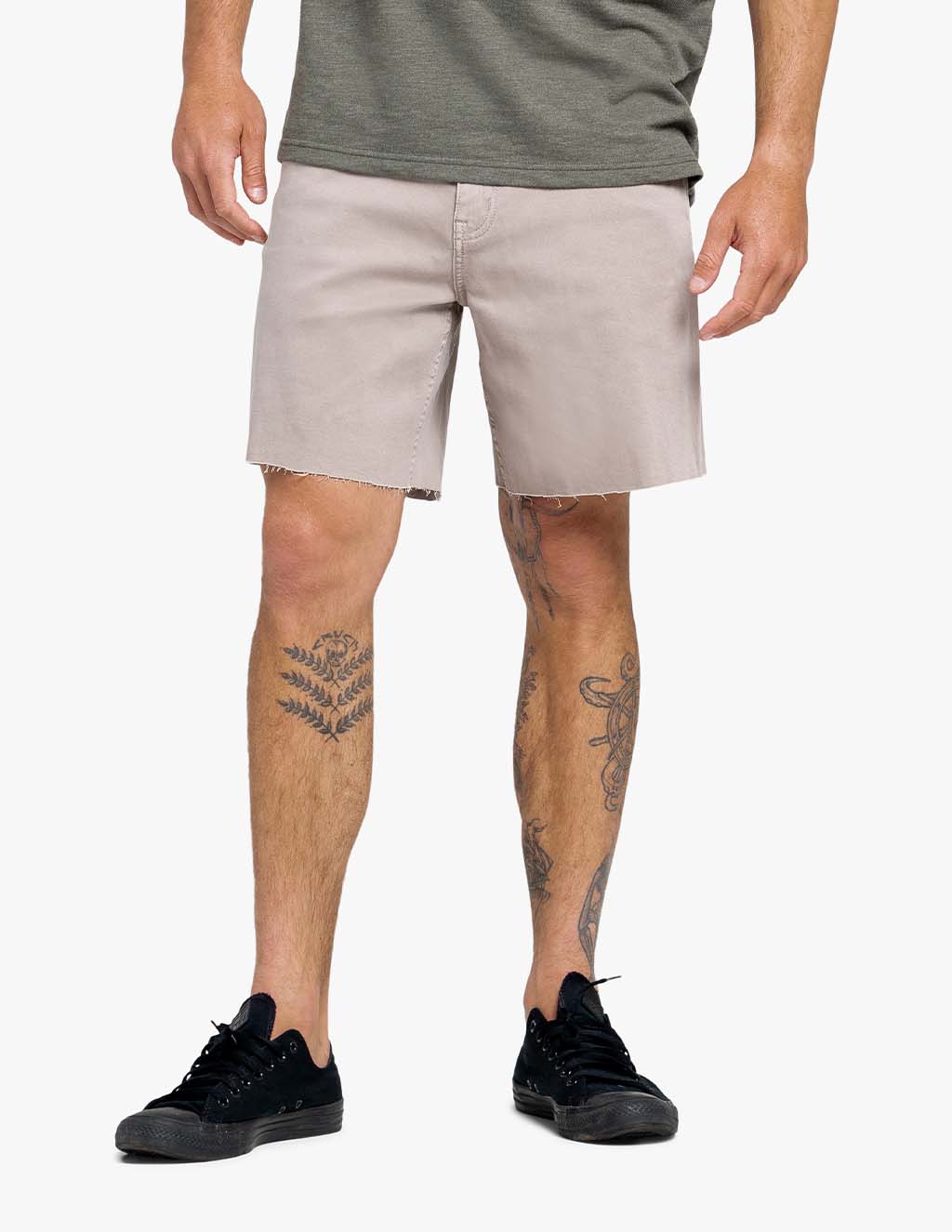 Men's Tan Jorts Comfortable Jean Shorts by Mugsy