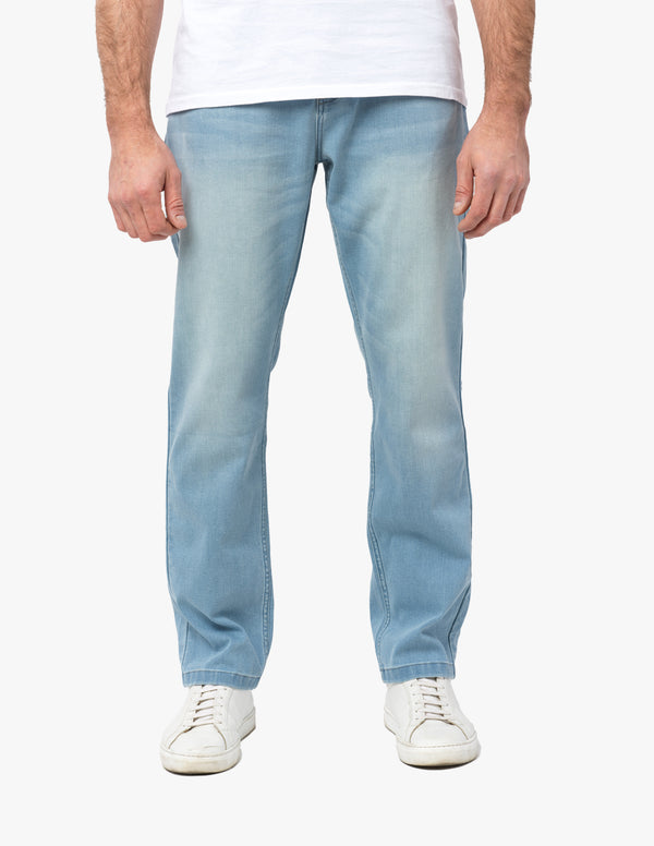 Boot Cut Light Blue Wash Men's Jeans Comfortable Jeans by Mugsy