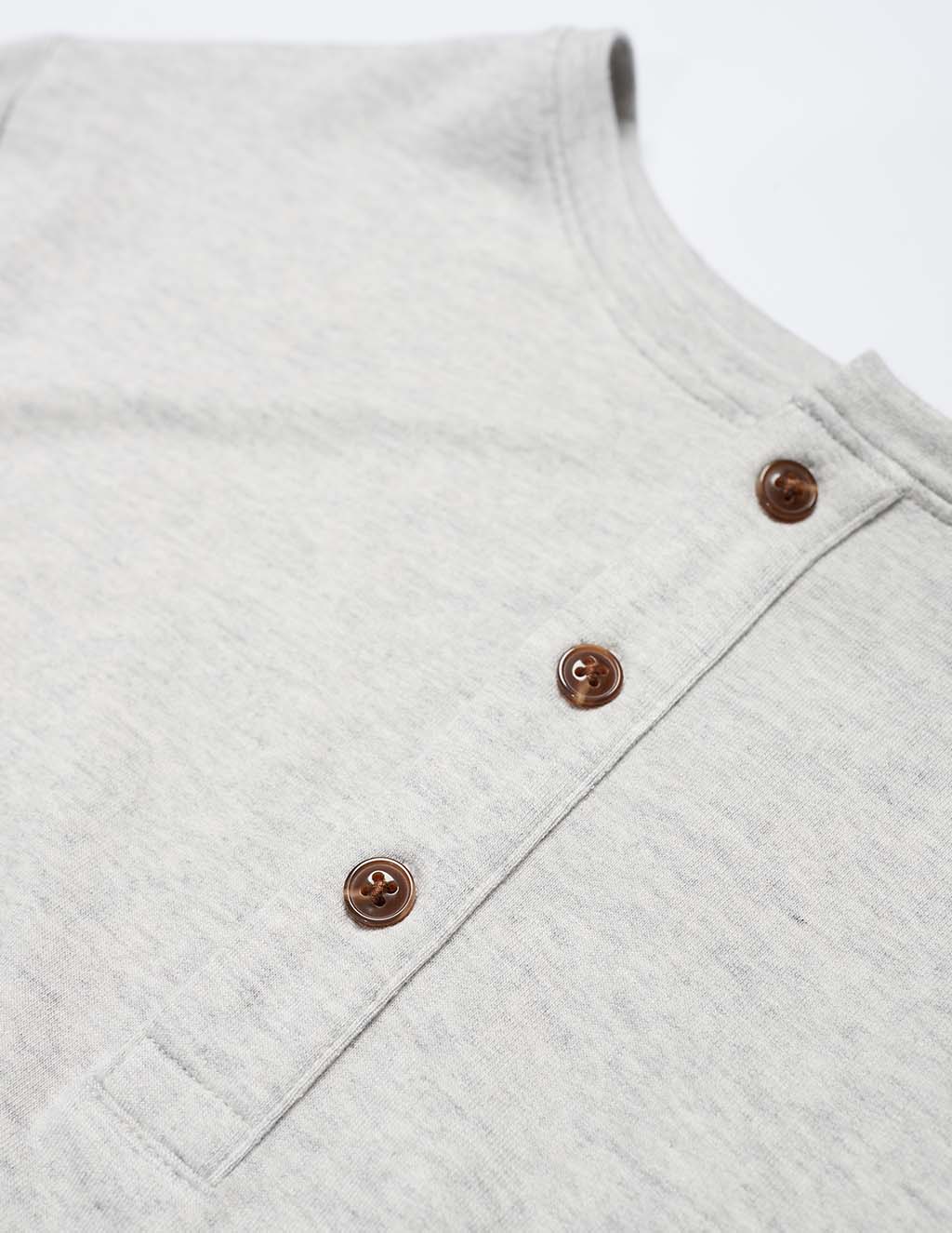 stretch cashmere men's long sleeve henley shirt off white