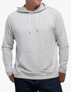 stretch cashmere men's hoodie off white