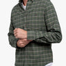 best men's stretch flannel shirt green