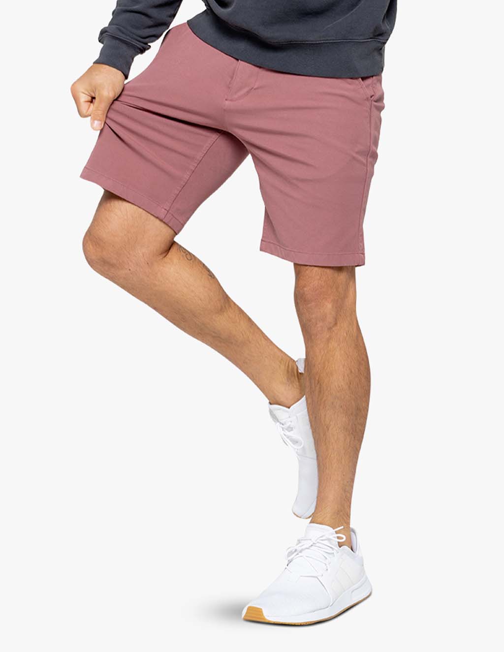 men's stretch chino shorts red
