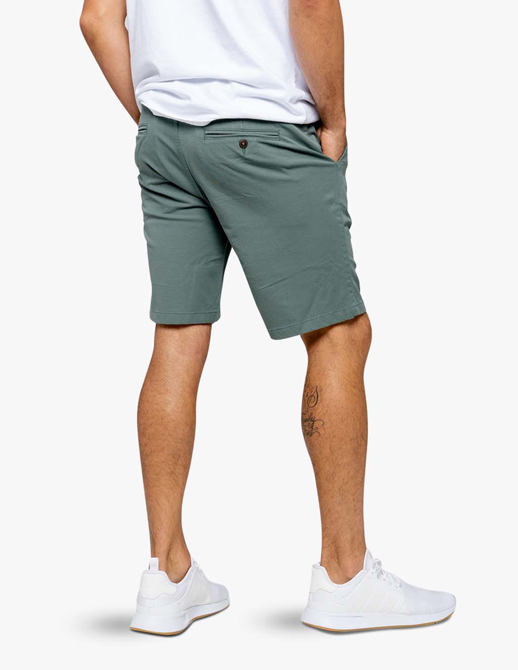 men's stretch chino shorts green
