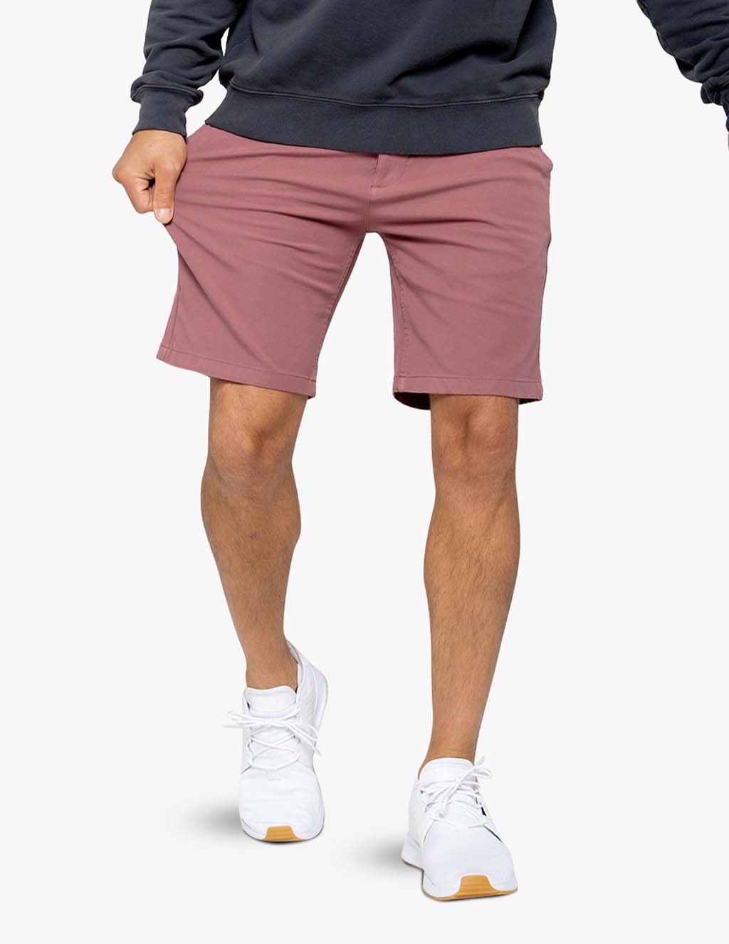 men's stretch chino shorts red