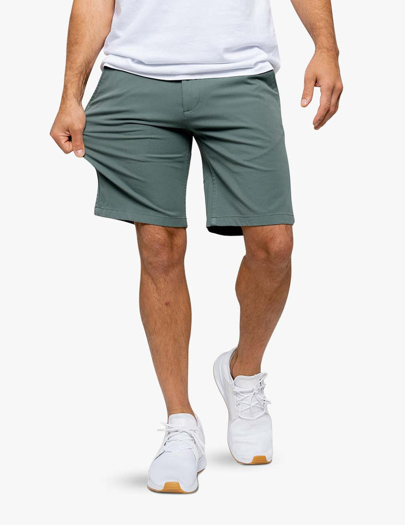 men's stretch chino shorts green