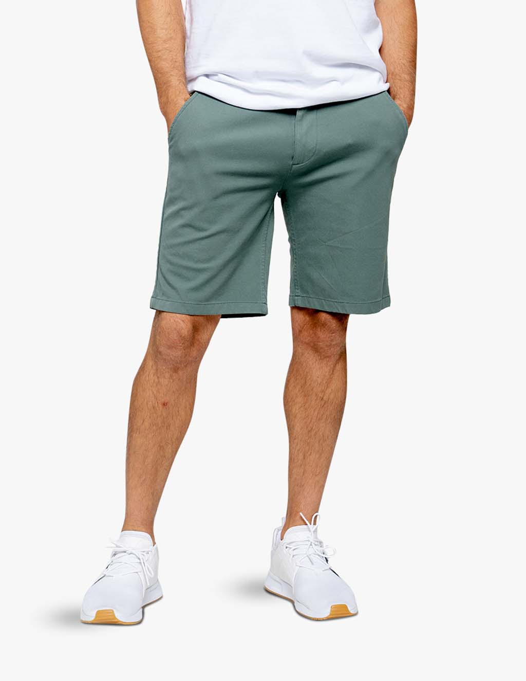 men's stretch chino shorts green