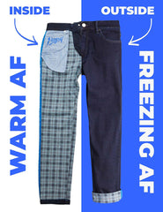 FULL BLUE Flannel Lined Carpenter Jeans - Runnings